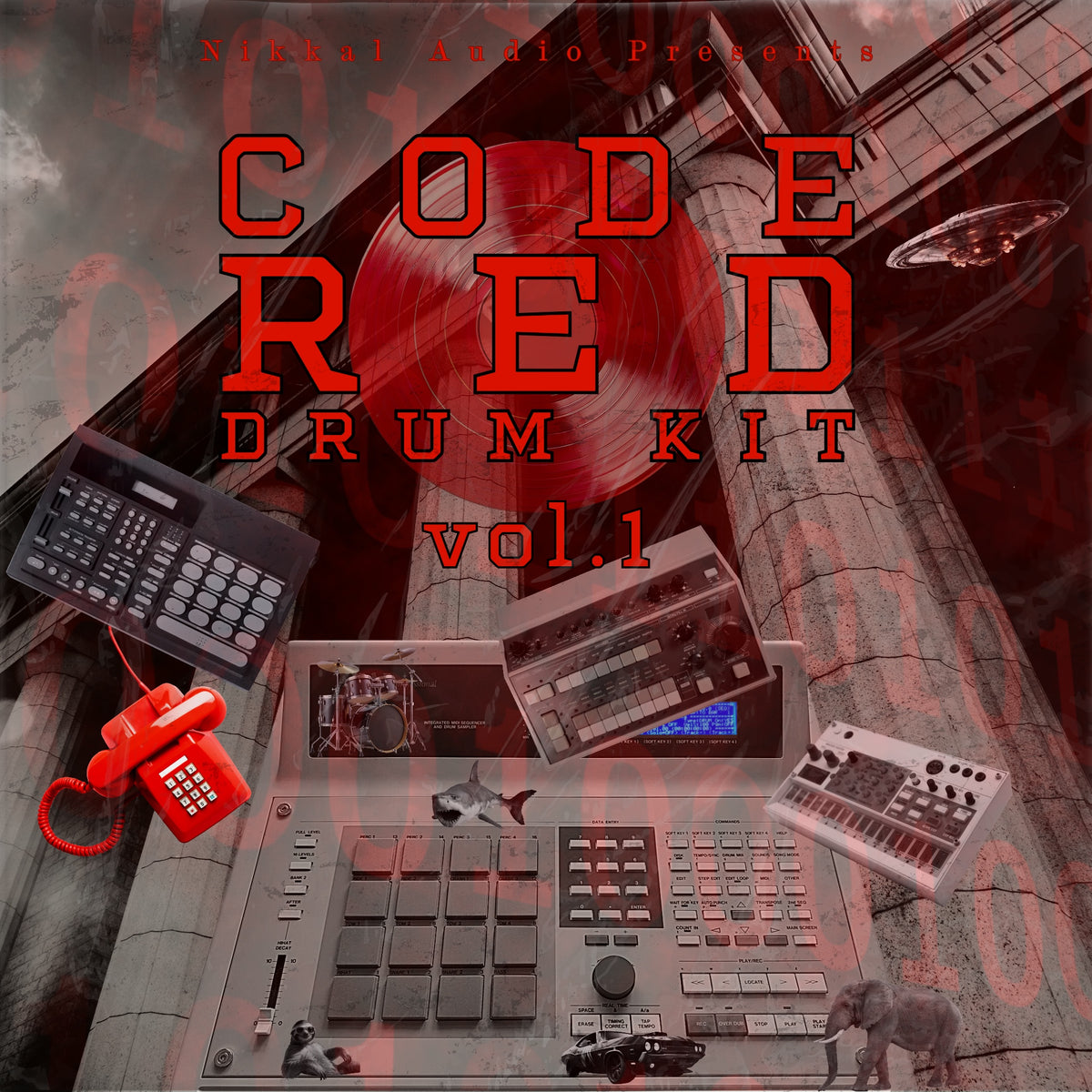 Nikkal Audio Code Red Drum Kit Vol. 1